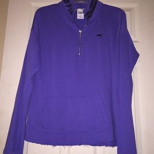 Victoria’s Secret PINK Quarter Zip Hoodie Size L/G